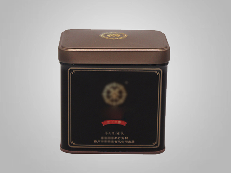 90*70*90mm方形茶叶马口欧亿体育 红茶包装铁皮罐